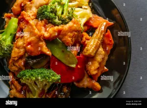 Exotic Chinese Greens With Chicken