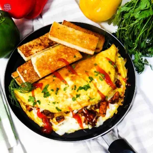 Paneer Bread Omlette